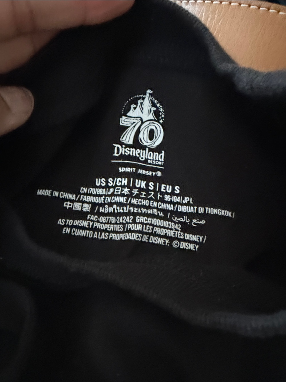 Disney Disneyland Resort 70th Anniversary Long Sleeve in Black & Pink - Picture 2 of 9